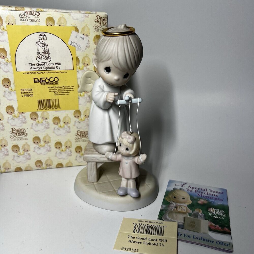 Precious Moments 325325 The Good Lord Will Always Uphold Us 1997 W/box Vtg